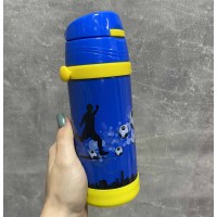 Дитячий термос із нержавіючої сталі з трубочкою  320 мл Синій A-Plus 1776