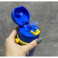 Дитячий термос із нержавіючої сталі з трубочкою  320 мл Синій A-Plus 1776