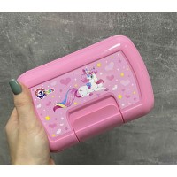 Ланч бокс пластиковий рожевий  9086