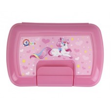 Ланч бокс пластиковий рожевий  9086