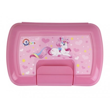 Ланч бокс пластиковий рожевий  9086