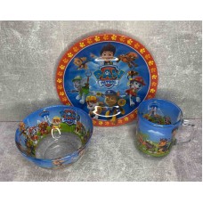 Набір дитячого посуду 3 предмети Щенячий Патруль 3115-1
