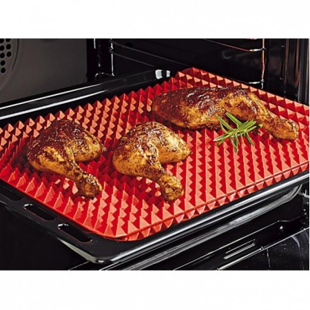 Килимок силіконовий для барбекю 40*30 см Stenson червоний 2193