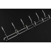 Вішалка для одягу (6 гачків) металева хромована A-Plus 1181