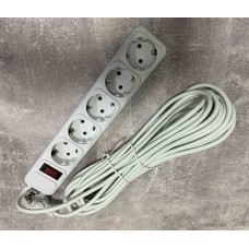 Подовжувач на 5 розеток 10 метрів  26239