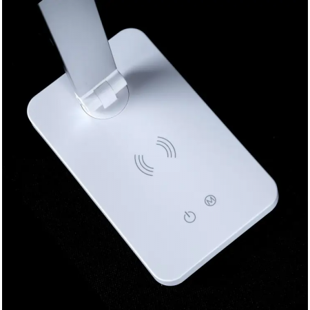 Настільна лампа з безпровідною зарядкою для телефону  Ray SM-0194 біла