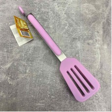 Щипці кухонні силіконові A-Plus 1959 з каркасом із нержавіючої сталі 25,5см  рожеві