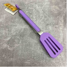 Щипці кухонні силіконові A-Plus 1959 з каркасом із нержавіючої сталі 25,5см  фіолетові