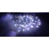 Гірлянда світлодіодна НА БАТАРЕЙКАХ 4 м 80 діодів LED , білий колір 