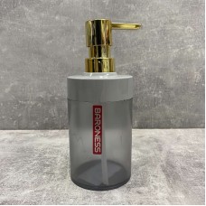 Дозатор для рідкого мила сірий із золотим Baroness Limpia 20009
