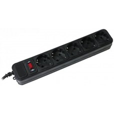 Подовжувач 3 м 5 розеток Maxxter SPM5-G-10B Black