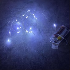 Гірлянда світлодіодна НА БАТАРЕЙКАХ 2 м 20 діодів LED ,білий колір
