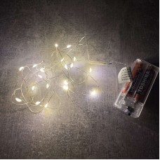 Гірлянда світлодіодна НА БАТАРЕЙКАХ 2 м 20 діодів LED ,жовтий колір
