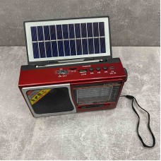 Радіо-ліхтар на сонячній батареї на акумуляторі S-1521BTS червоне