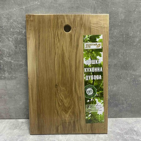 Дерев'яна дубова кухонна дошка 45*30*1,2 см Золотий Дуб 0003