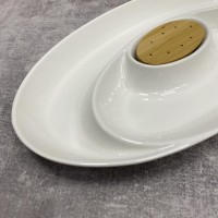 Блюдо овальне порцелянове 38,5 см Interos PJ01761-S