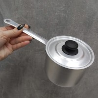 Ківш алюмінієвий 12,7 см 1 л з кришкою A-Plus 76151