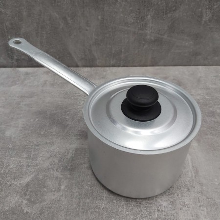 Ківш алюмінієвий 12,7 см 1 л з кришкою A-Plus 76151