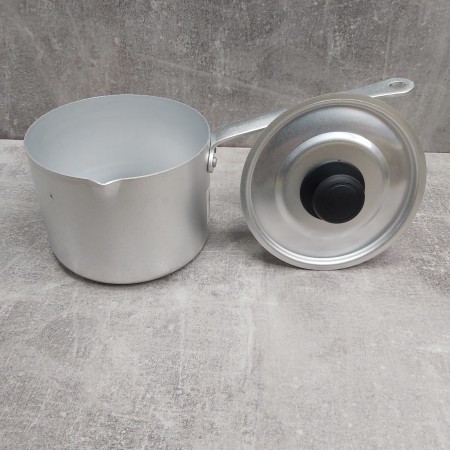 Ківш алюмінієвий 12,7 см 1 л з кришкою A-Plus 76151