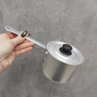 Ківш алюмінієвий 12,7 см 1 л з кришкою A-Plus 76151