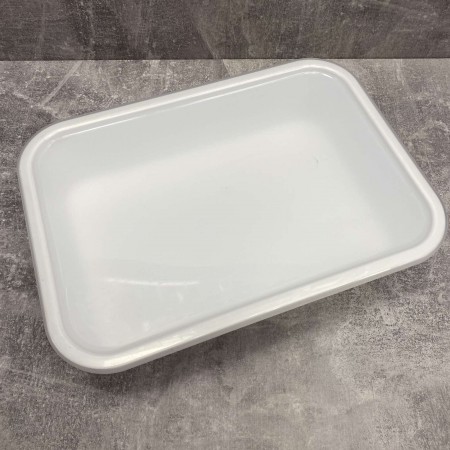 Контейнер з кришкою 3 л прямокутний білий з прозорою кришкою Магія Пласт ХМ 3000