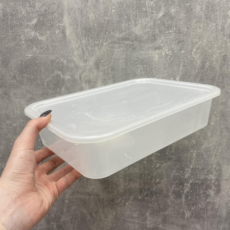 Контейнер  з кришкою 3 л прямокутний прозорий Магія Пласт ХМ 3000