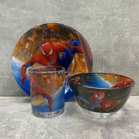 Набір дитячого посуду 3 предмети "Людина Павук"  4178