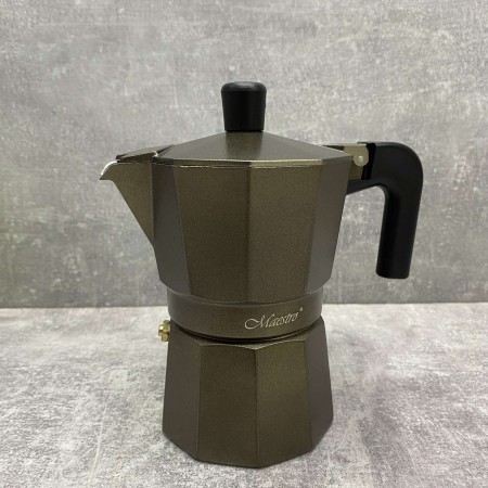 Гейзерна кавоварка алюмінієва 150 мл Maestro MR-1666-3 Brown