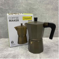 Гейзерна кавоварка алюмінієва 300 мл Maestro MR-1666-6 Brown