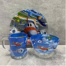 Набір дитячого посуду 3 предмети Літаки Украина ТД 7732