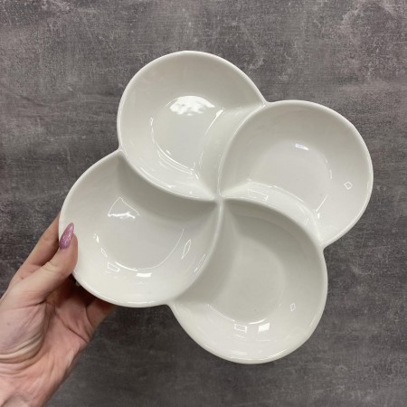 Менажниця порцелянова 21,5*21,5 см фігурна Ardesto AR3738