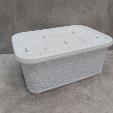 Корзина для зберігання побутових речей Elif Plastik Ажур 6 л Білий