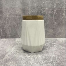 Банка для сипучих з бамбуковою кришкою 800 мл Геометрія Interos PJ03340-L