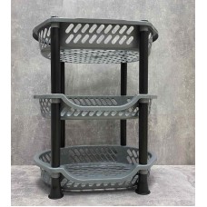 Універсальна полиця-етажерка 3-х ярусна Efe Plastics 23058 сіра