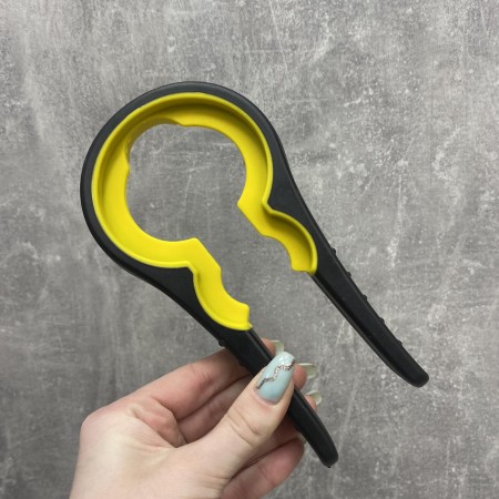 Багатофункціональна відкривачка для банок/пляшок 4в1 Frico FRU-006 чорна з жовтим