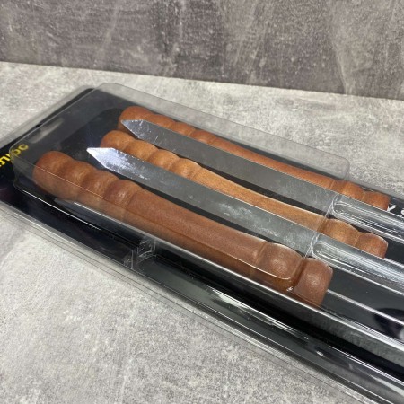 Набір шампурів з дерев'яною ручкою 6 шт 59 см A-Plus 1845