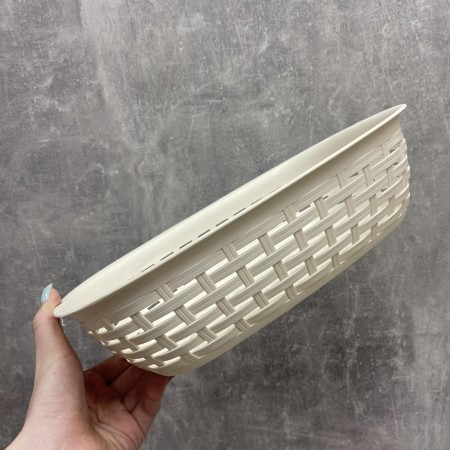 Сухарниця 30,5*21,5*7,5 см "Ротанг" Алеана 168081 біла троянда