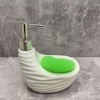 Органайзер для мийки з дозатором для миючого засобу 700 мл порцеляновий Interos PJ09007