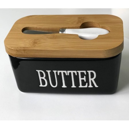 Маслянка керамічна з ножем "Butter" Olens O8030-144