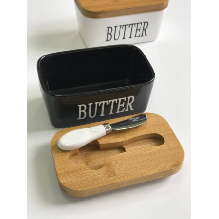 Маслянка керамічна з ножем "Butter" Olens O8030-144