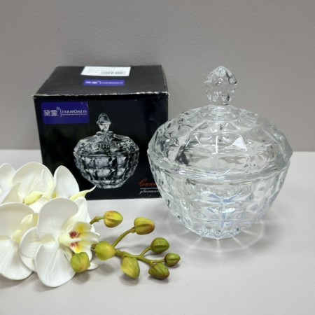 Цукорниця з кришкою скляна Diamond Olens 102-014