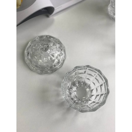 Цукорниця з кришкою скляна Diamond Olens 102-014
