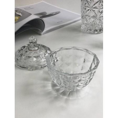 Цукорниця з кришкою скляна Diamond Olens 102-014
