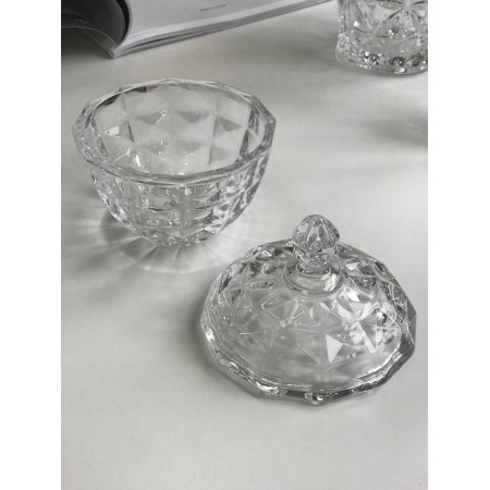 Цукорниця з кришкою скляна Diamond Olens 102-014
