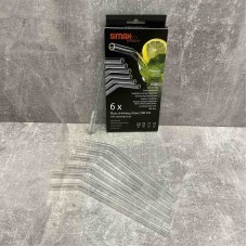 Набір трубочок скляних 6 шт Simax Exclusive 10*200 мм прозорий 41201/6