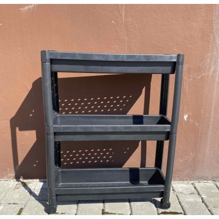 Полиця підлогова у ванну кімнату на коліщатках 3 яруси Sev Plastik SP315