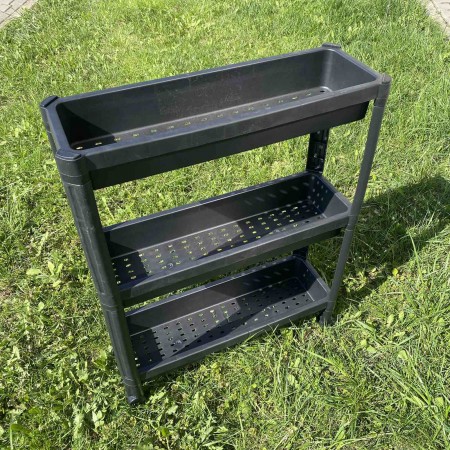 Полиця підлогова у ванну кімнату на коліщатках 3 яруси Sev Plastik SP315