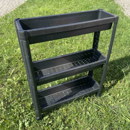 Полиця підлогова у ванну кімнату на коліщатках 3 яруси Sev Plastik SP315