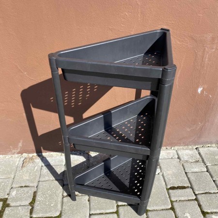 Полиця підлогова у ванну кімнату на ніжках 3 яруси Sev Plastik SP318