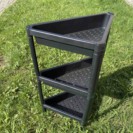 Полиця підлогова у ванну кімнату на ніжках 3 яруси Sev Plastik SP318